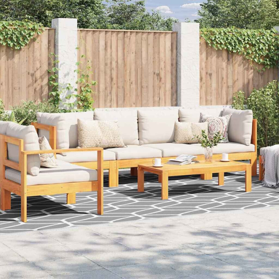 vidaXL Buitentapijt ARAKIL Grijs en Wit 600 x 250 cm 50% Polypropyleen afbeelding 1