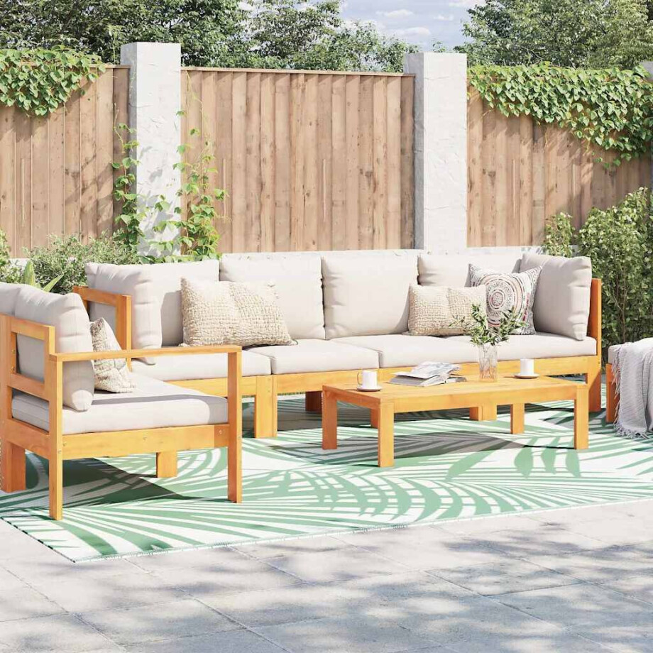 vidaXL Buitentapijt ARAKIL Groen en Wit 400 × 300 cm 50% Polypropyleen afbeelding 1