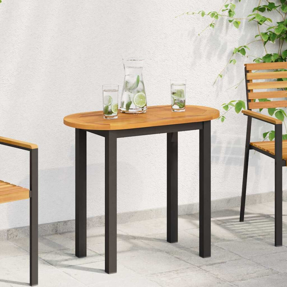 vidaXL Tafelblad Olie naturel 80 x 40 x 2 cm Massief Acaciahout afbeelding 1