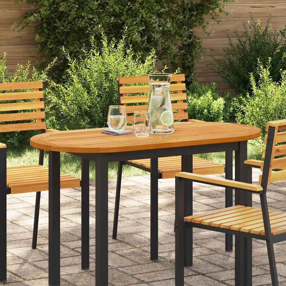 vidaXL Tafelblad Olie naturel 110 x 55 x 2 cm Massief Acaciahout afbeelding 1