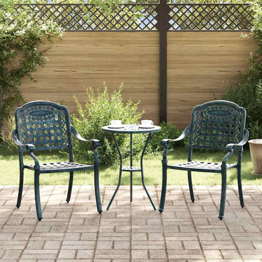 vidaXL Tuinstoel 2 pcs Groen 55 x 56,5 x 91cm Aluminium vidaXL Tuinstoel 2 pcs Groen 55 x 56,5 x 91cm Aluminium afbeelding 1
