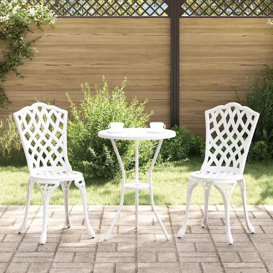 vidaXL Tuinstoel 2 pcs Wit 39 x 40 x 87cm Aluminium vidaXL Tuinstoel 2 pcs Wit 39 x 40 x 87cm Aluminium afbeelding 1