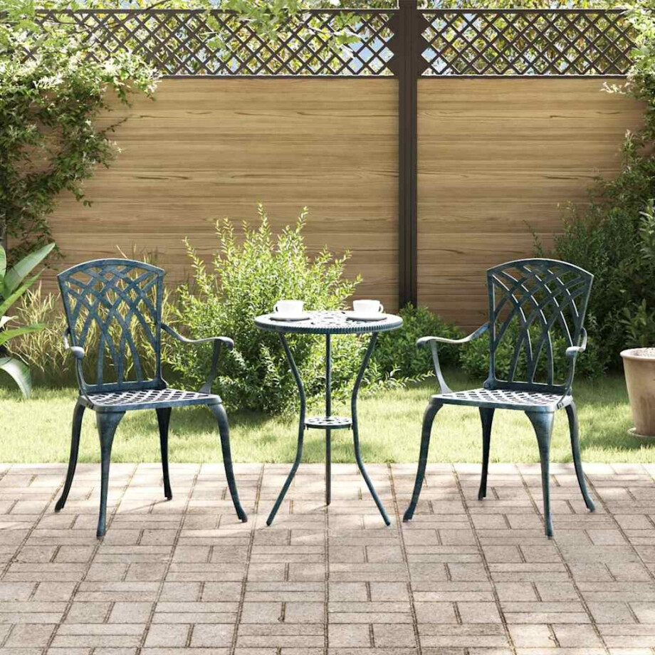 vidaXL Tuinstoel 2 pcs Groen 53 x 51 x 88,5cm Aluminium vidaXL Tuinstoel 2 pcs Groen 53 x 51 x 88,5cm Aluminium afbeelding 1
