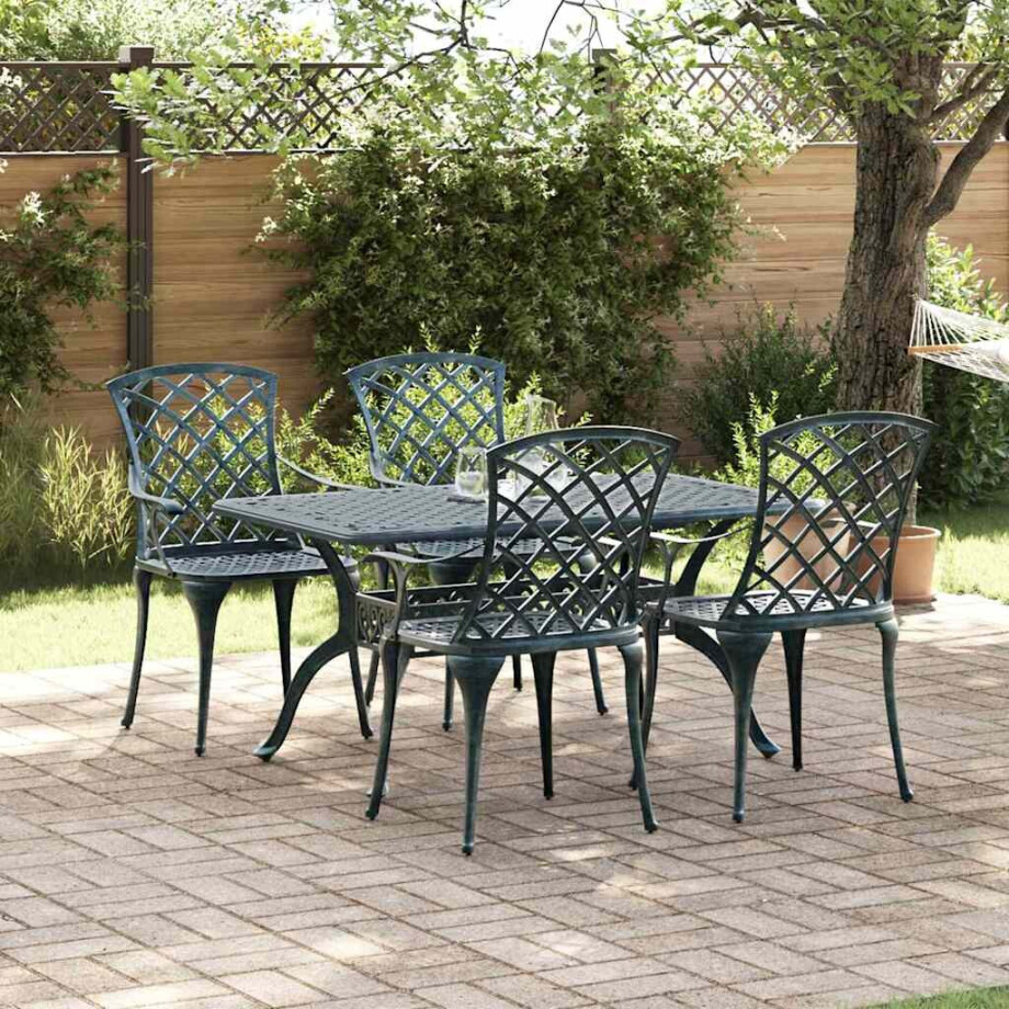 vidaXL Tuinstoel 4 pcs Groen 61 x 60,5 x 93cm Aluminium vidaXL Tuinstoel 4 pcs Groen 61 x 60,5 x 93cm Aluminium afbeelding 1