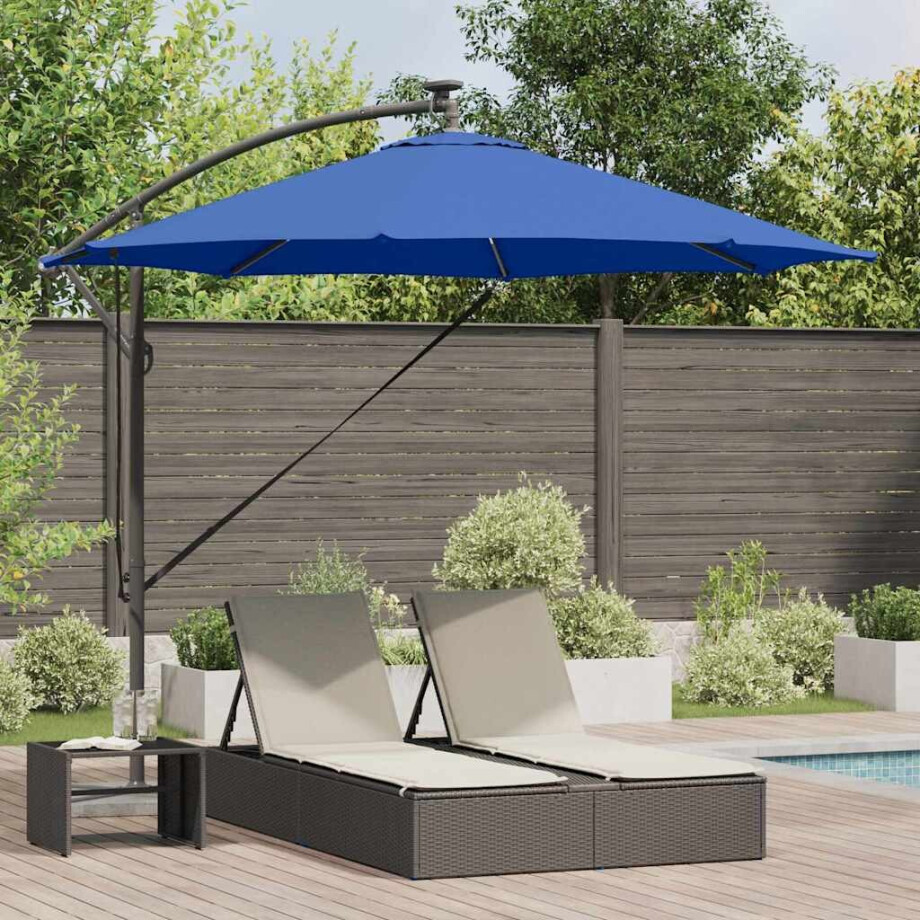 vidaXL Parasol Azurblauw 294 x 294 x 248 cm Polyester en Aluminium afbeelding 1