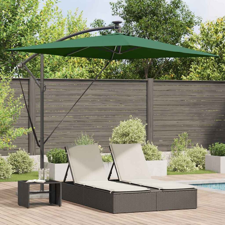 vidaXL Parasol Groen 294 x 200 x 270 cm Polyester en Aluminium afbeelding 1