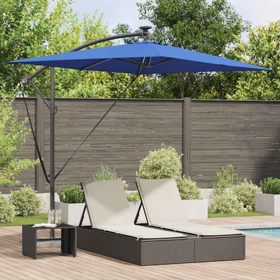 vidaXL Parasol Azurblauw 294 x 200 x 270 cm Polyester en Aluminium vidaXL Parasol Azurblauw 294 x 200 x 270 cm Polyester en Aluminium afbeelding 1