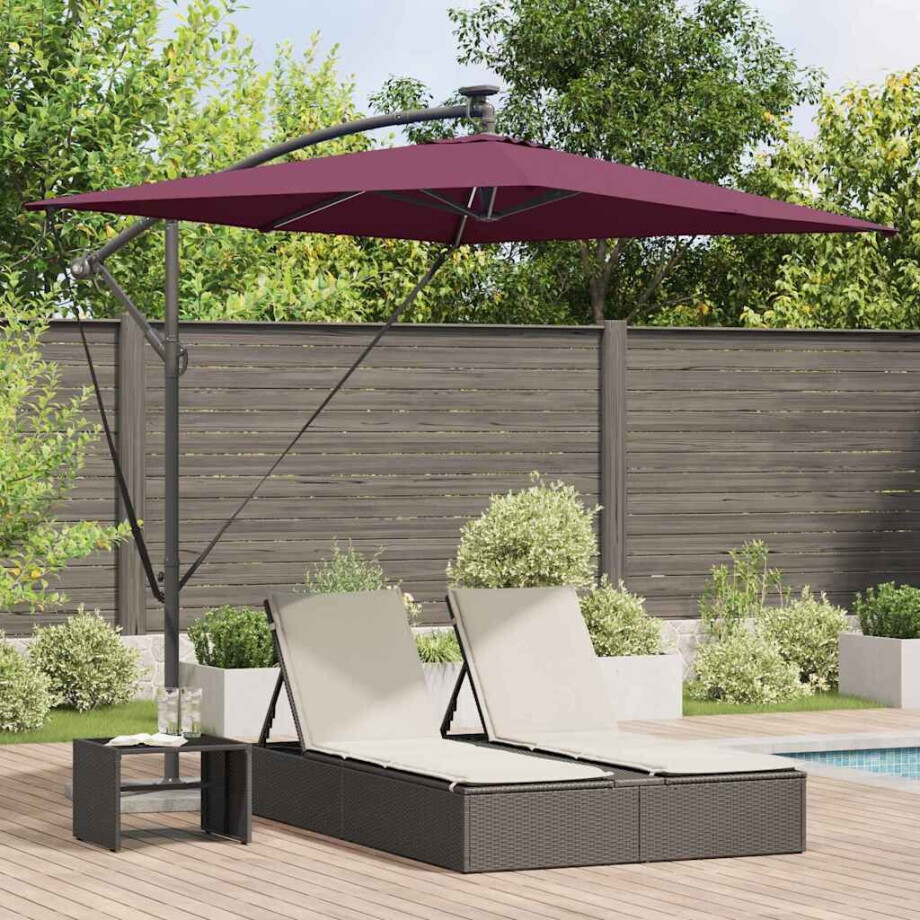 vidaXL Parasol Bordeaux Rood 294 x 200 x 270 cm Polyester en Aluminium vidaXL Parasol Bordeaux Rood 294 x 200 x 270 cm Polyester en Aluminium afbeelding 1