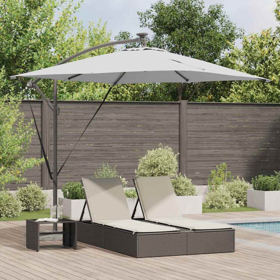 vidaXL Parasol Zand 249 x 249 x 250 cm Polyester en Aluminium afbeelding 1