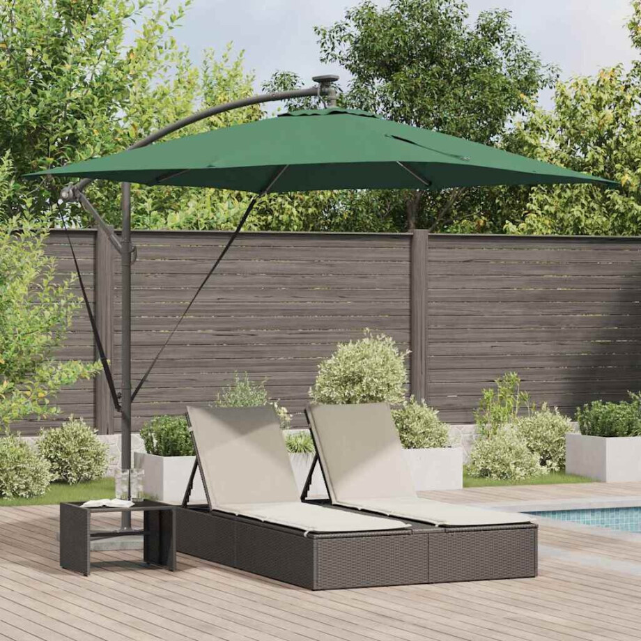 vidaXL Parasol Groen 249 x 249 x 250 cm Polyester en Aluminium afbeelding 1
