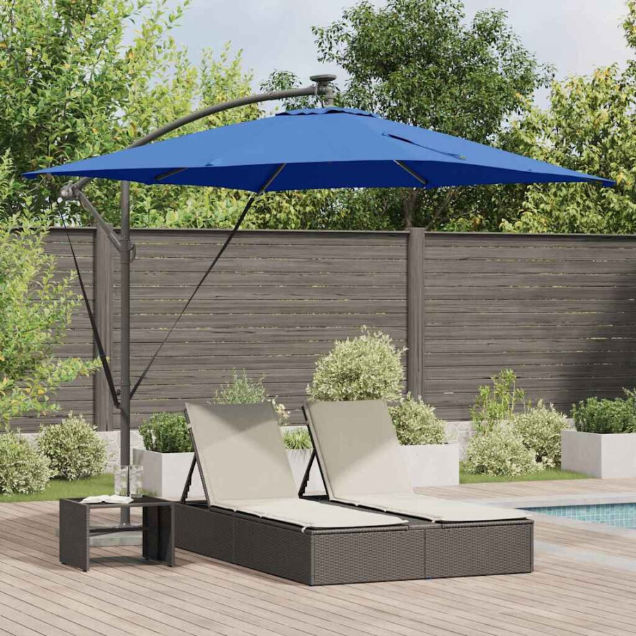 vidaXL Parasol Azurblauw 249 x 249 x 250 cm Polyester en Aluminium afbeelding 1