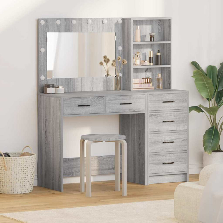 vidaXL Plafondtafel Lichtgrijs 78.5 x 41 x 135 cm Bewerkt hout afbeelding 1