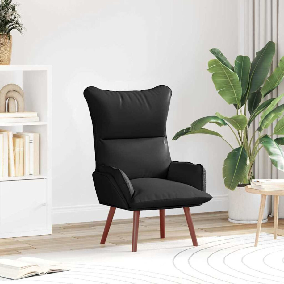 vidaXL Fauteuil Zwart 69 x 74 x 93 cm Kunstleer vidaXL Fauteuil Zwart 69 x 74 x 93 cm Kunstleer afbeelding 1