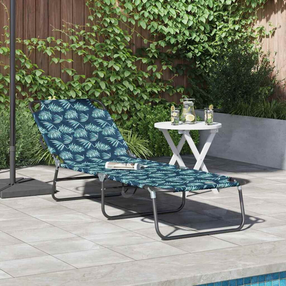 vidaXL Opvouwbare zonnebed Multikleur 188 x 57 x 86,5 cm Polyester afbeelding 1