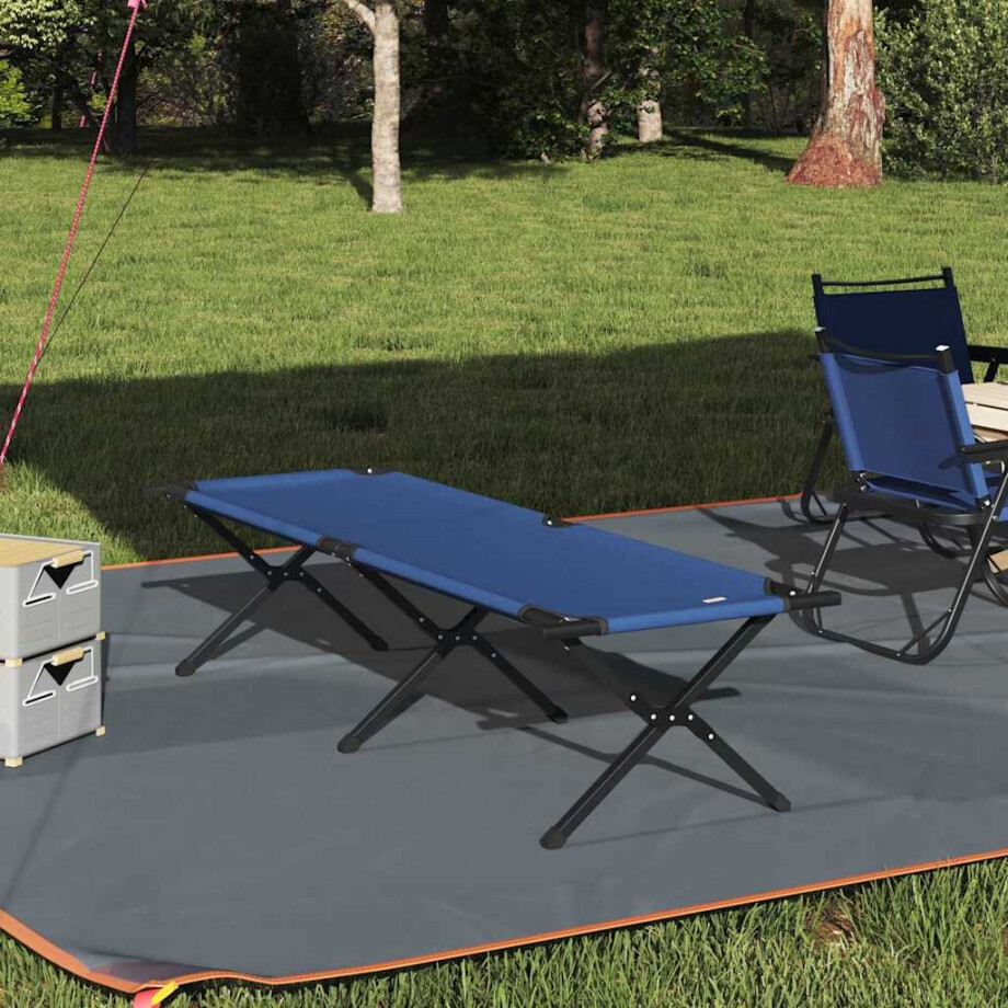 vidaXL Opvouwbaar Camping Bed Blauw 193 x 69 x 45 cm Oxford stof vidaXL Opvouwbaar Camping Bed Blauw 193 x 69 x 45 cm Oxford stof afbeelding 1