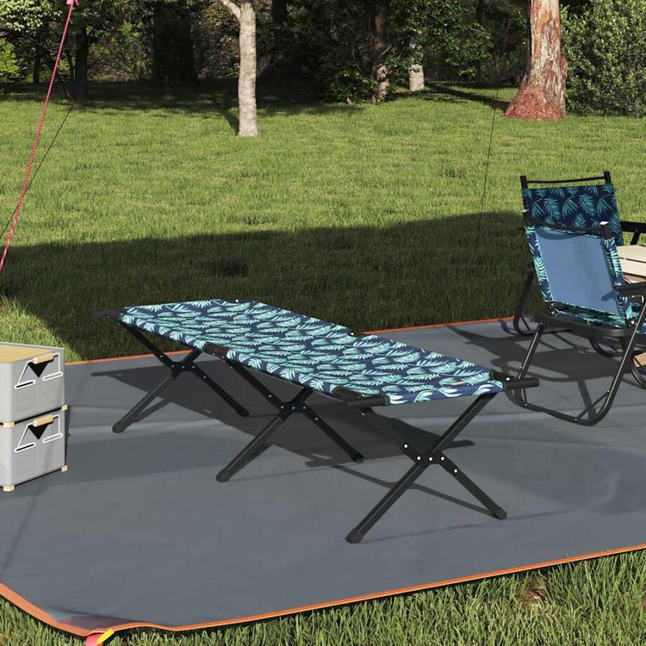 vidaXL Opvouwbaar Camping Bed Blad Bossen 193 x 69 x 45 cm Oxford stof vidaXL Opvouwbaar Camping Bed Blad Bossen 193 x 69 x 45 cm Oxford stof afbeelding 1