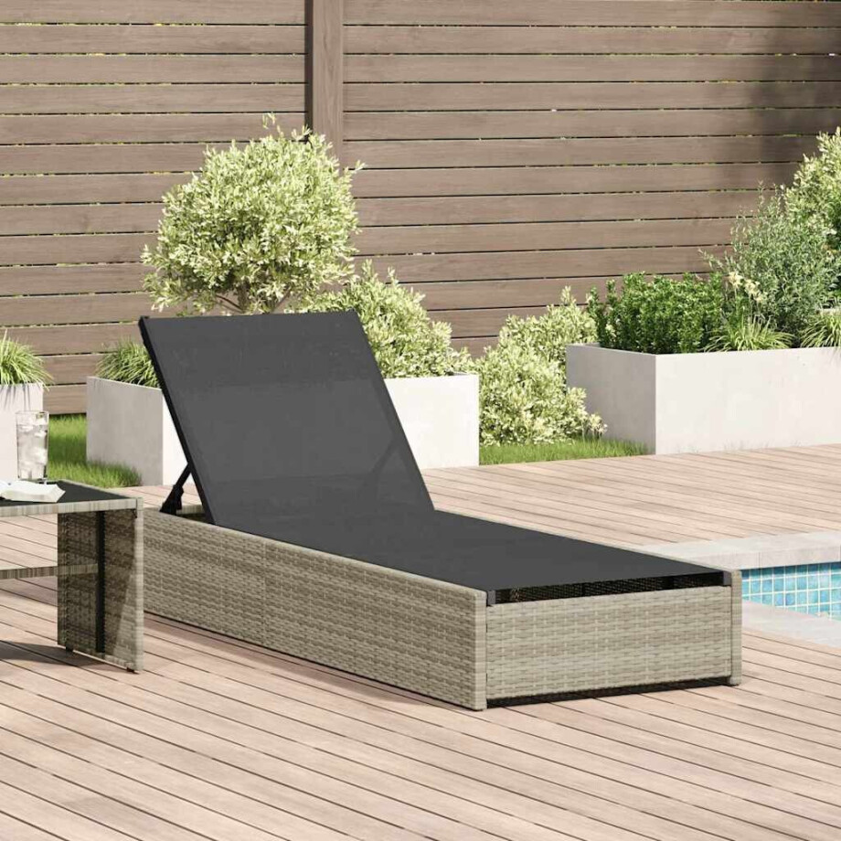 vidaXL Ligstoel Beige 200.5 x 70 x 75 cm poly rattan vidaXL Ligstoel Beige 200.5 x 70 x 75 cm poly rattan afbeelding 1