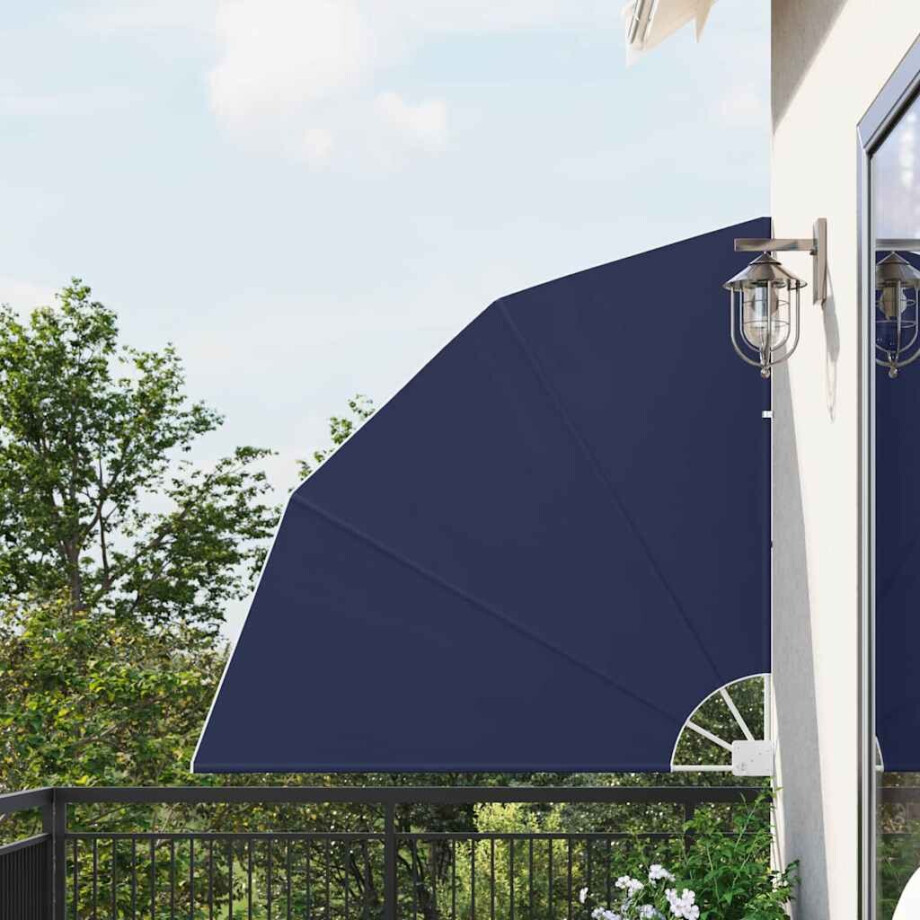 vidaXL Balkon Privacy Scherm 140 x 140 cm Polyester Marineblauw vidaXL Balkon Privacy Scherm 140 x 140 cm Polyester Marineblauw afbeelding 1