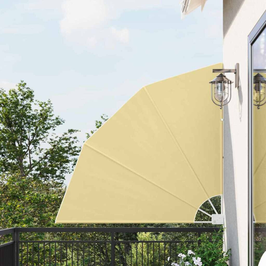 vidaXL Balkon Privacy Scherm 140 x 140 cm Polyester Zand vidaXL Balkon Privacy Scherm 140 x 140 cm Polyester Zand afbeelding 1