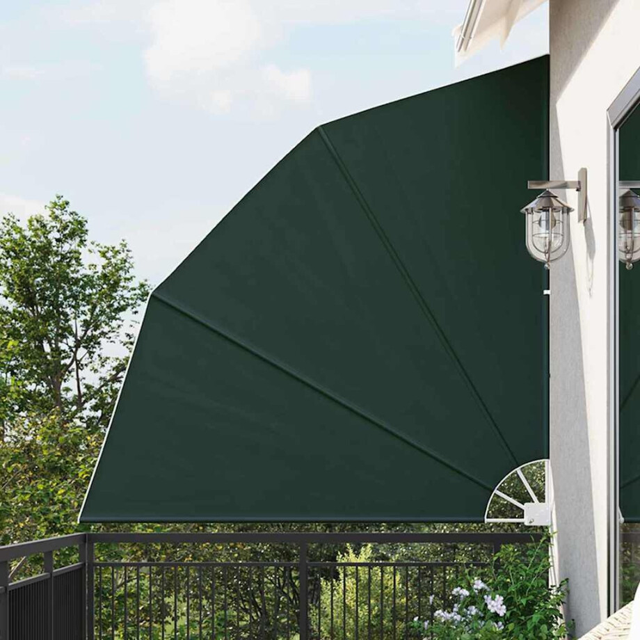 vidaXL Balkon Privacy Scherm 210 x 210 cm Polyester Donkergroen afbeelding 1