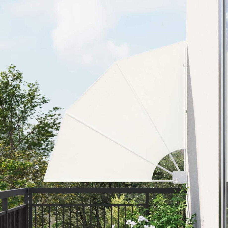 vidaXL Balkon Privacy Scherm 115 x 115 cm Polyester Crèmekleurig vidaXL Balkon Privacy Scherm 115 x 115 cm Polyester Crèmekleurig afbeelding 1
