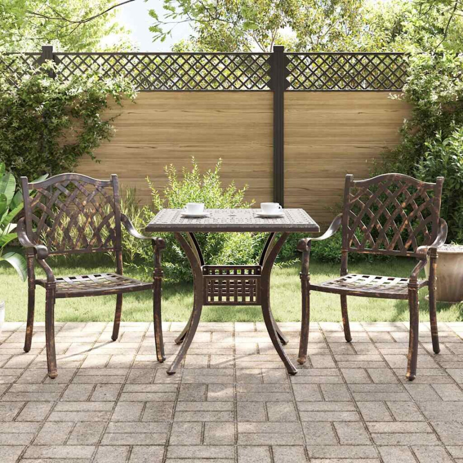 vidaXL Tuinset 3 pcs Brons Gegoten aluminium afbeelding 1
