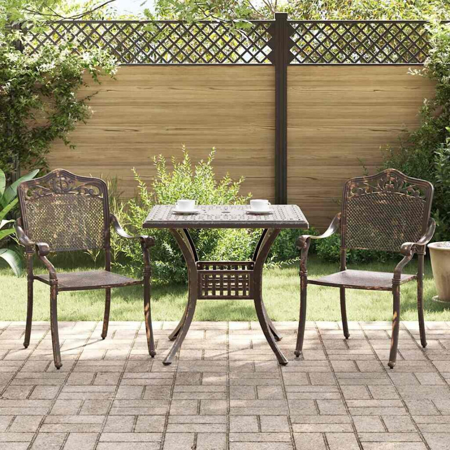 vidaXL Tuinset 3 pcs Brons Gegoten aluminium afbeelding 1