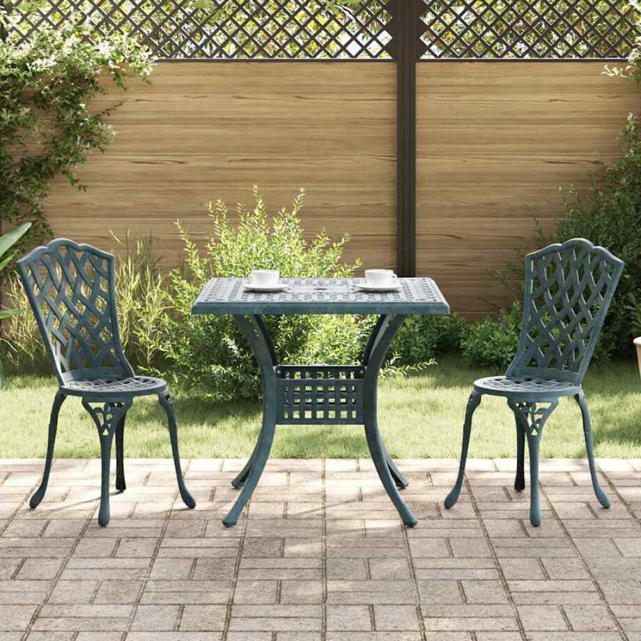 vidaXL Tuinset 3 pcs Groen Gegoten aluminium afbeelding 1