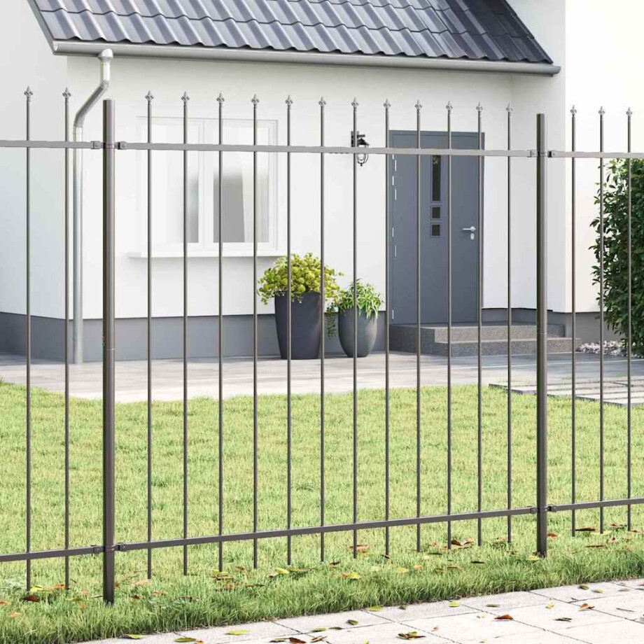 vidaXL Tuinhek Woerden Grijs 1,7 x 1,5 m Poedercoating staal afbeelding 1