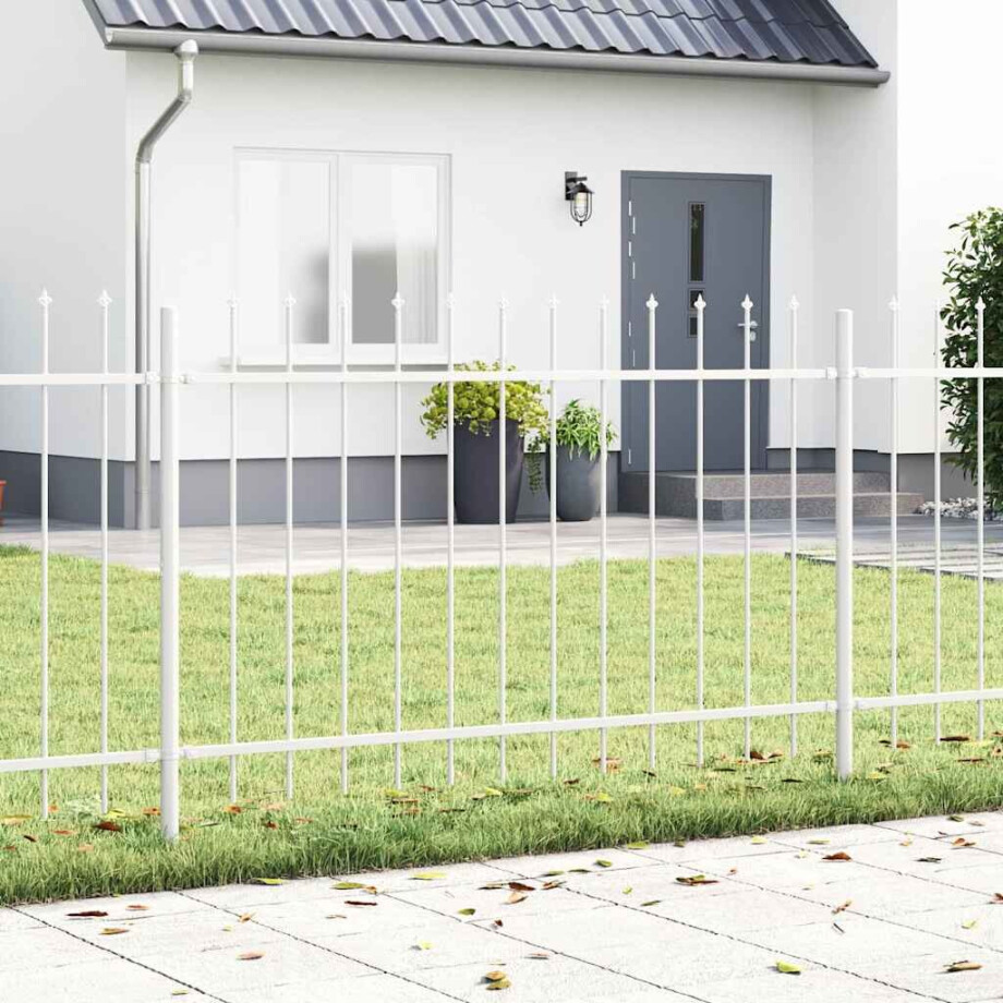 vidaXL Tuinhek Woerden Wit 1,7 x 1 m Poedercoating staal afbeelding 1