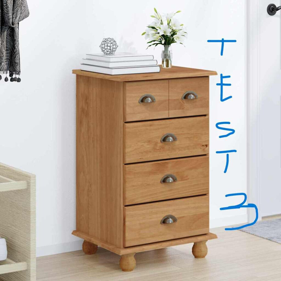 vidaXL Ladekast ASKIM Bruin 45,8 x 40 x 79 cm Massief grenenhout vidaXL Ladekast ASKIM Bruin 45,8 x 40 x 79 cm Massief grenenhout afbeelding 1