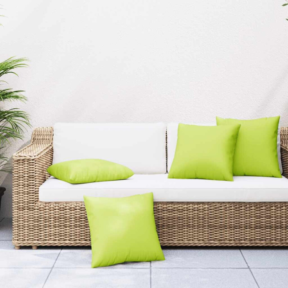 vidaXL Bankkussens 4 stuks Felgroen 50x50 cm Stof afbeelding 1