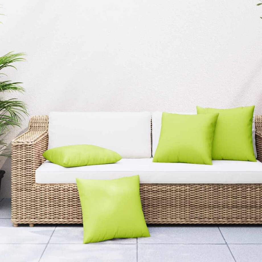 vidaXL Bankkussens 4 stuks Felgroen 60x60 cm Stof vidaXL Bankkussens 4 stuks Felgroen 60x60 cm Stof afbeelding 1