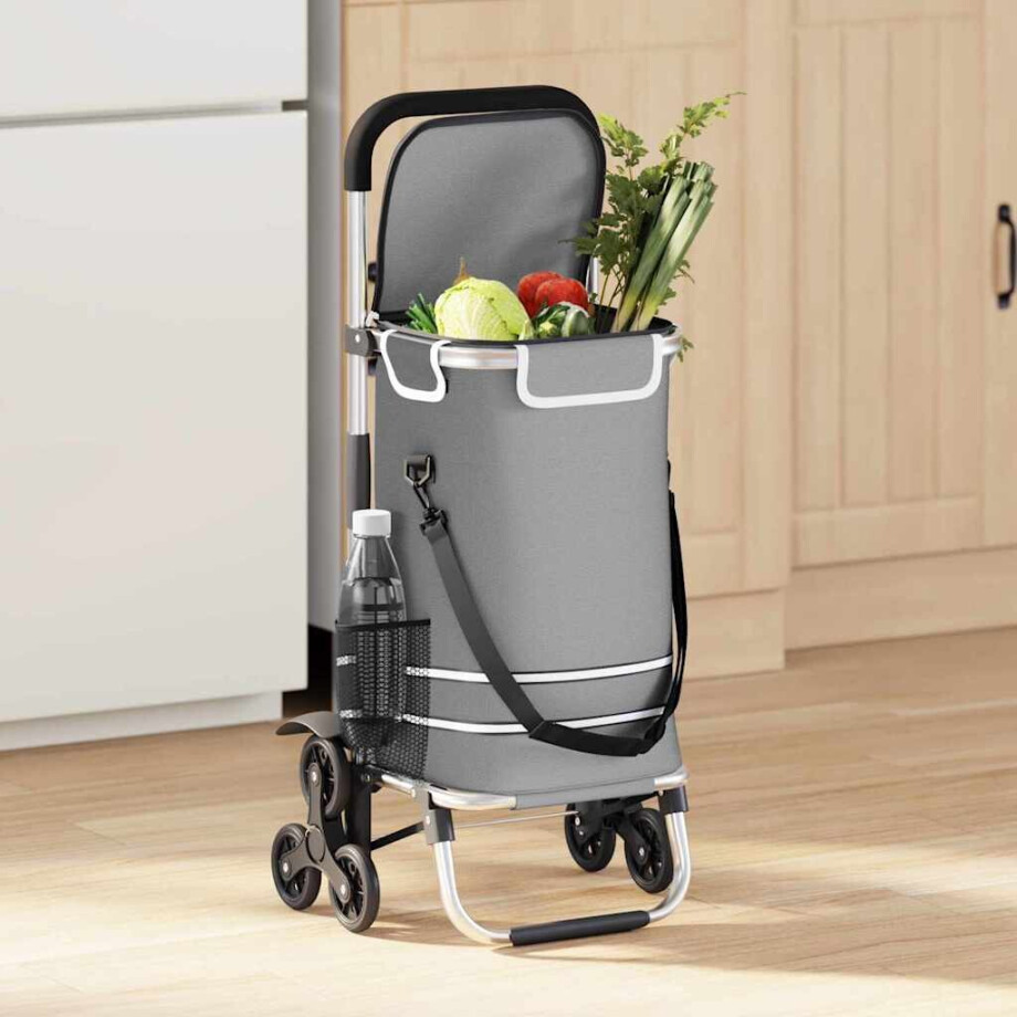 vidaXL Winkel trolley Grijs 47 x 39 x 100,5 cm Oxford stof afbeelding 1