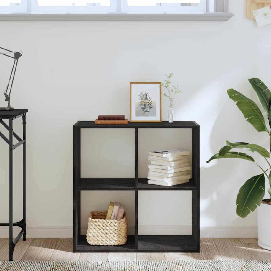 vidaXL Boekenkast Zwart Eiken 68.5 x 32 x 68.5 cm vidaXL Boekenkast Zwart Eiken 68.5 x 32 x 68.5 cm afbeelding 1