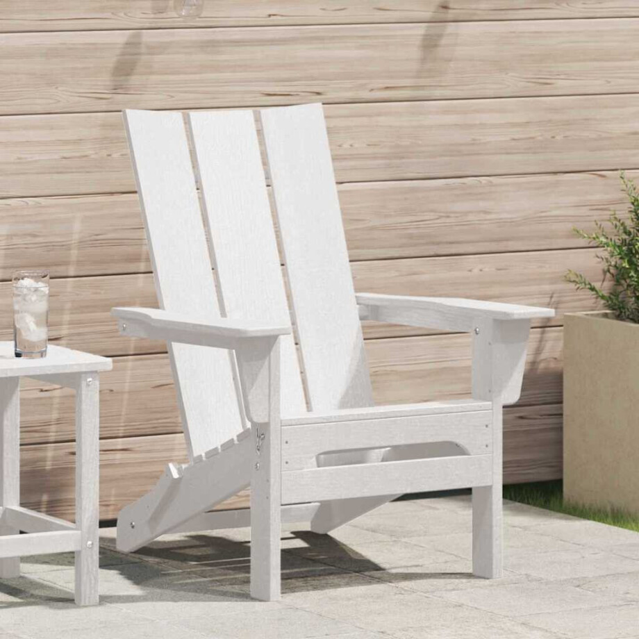 vidaXL Vouw Adirondack Stoel Wit 80,5 x 74,5 x 92 cm HDPE afbeelding 1