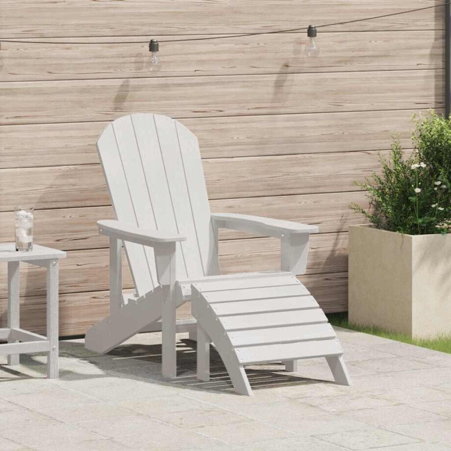 vidaXL Adirondack-stoel Wit 82 x 74 x 92 cm HDPE vidaXL Adirondack-stoel Wit 82 x 74 x 92 cm HDPE afbeelding 1