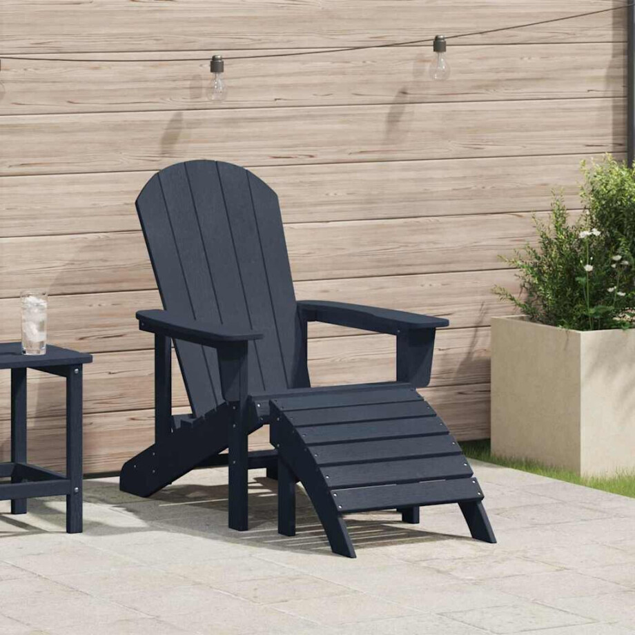 vidaXL Adirondack-stoel Marineblauw 82 x 74 x 92 cm HDPE afbeelding 1