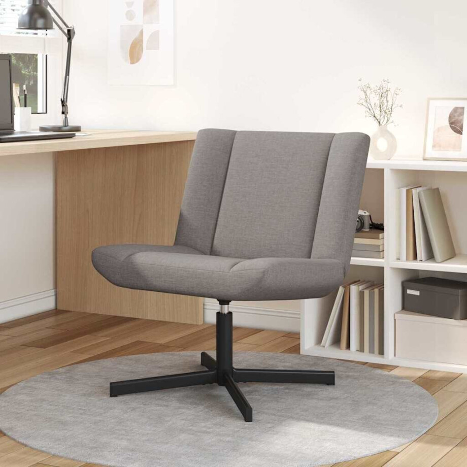 vidaXL Draaistoel Taupe 63 x 75 x 76 cm Stof vidaXL Draaistoel Taupe 63 x 75 x 76 cm Stof afbeelding 1