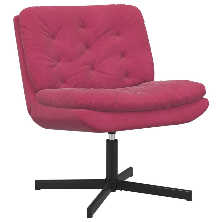 vidaXL Draaibare Relaxstoel Wijnrood 63 x 75 x 76 cm Fluweel vidaXL Draaibare Relaxstoel Wijnrood 63 x 75 x 76 cm Fluweel afbeelding 1