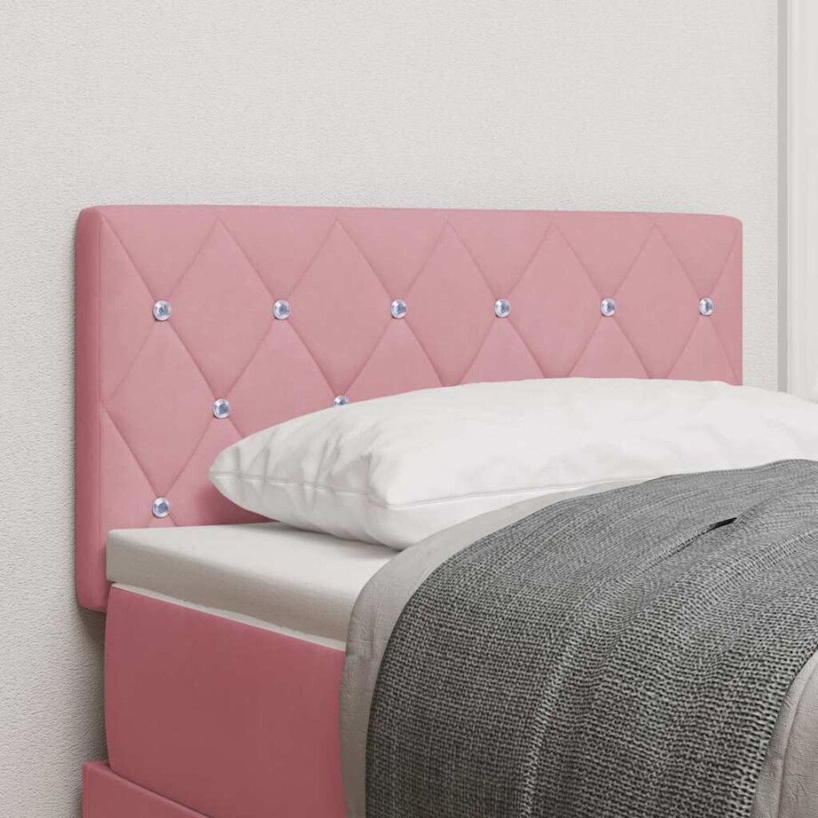 vidaXL Hoofdbord Roze 80 cm Fluweel afbeelding 1