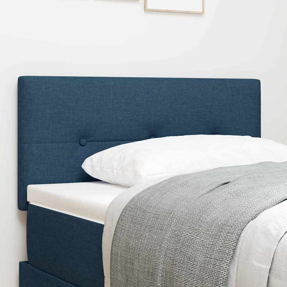 vidaXL in hoogte verstelbaar hoofdbord met hoofdeinde Blauw 80 cm Stof vidaXL in hoogte verstelbaar hoofdbord met hoofdeinde Blauw 80 cm Stof afbeelding 1