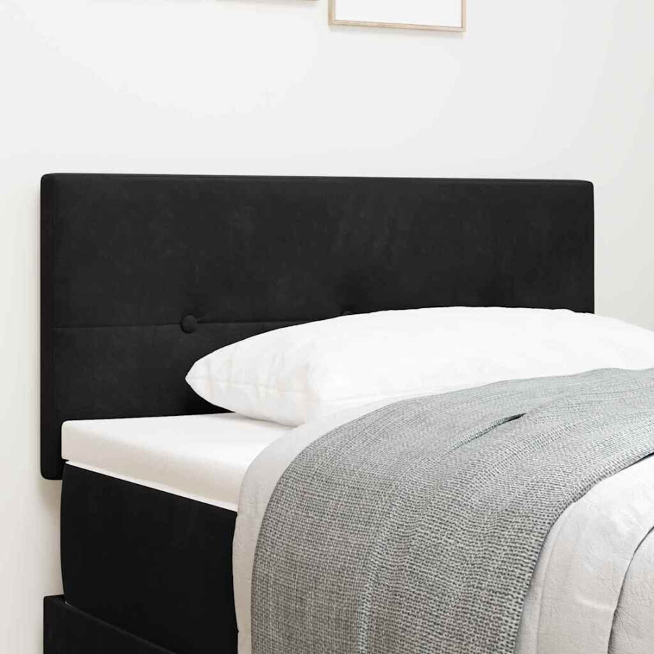 vidaXL Hoofdbord Zwart 90 cm Fluweel afbeelding 1