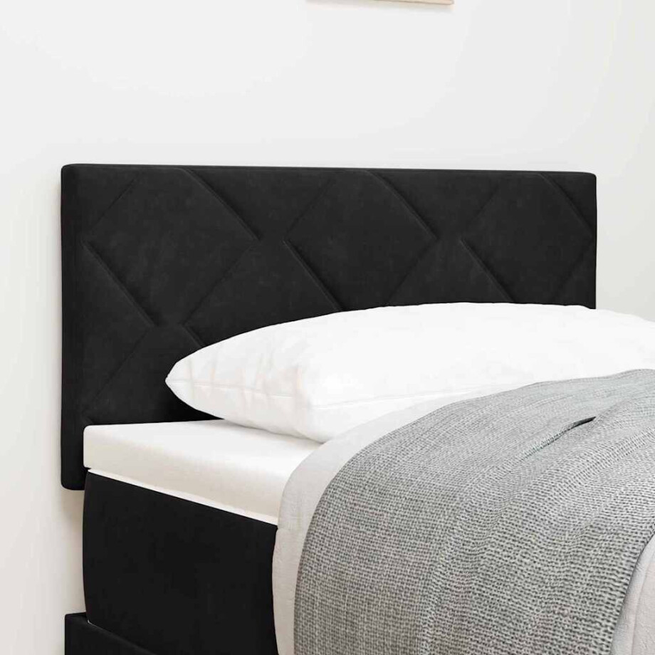 vidaXL Hoofdbord Zwart 80 cm Fluweel vidaXL Hoofdbord Zwart 80 cm Fluweel afbeelding 1