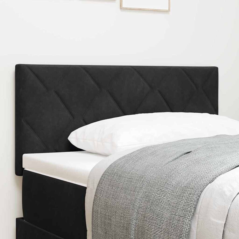 vidaXL Hoofdbord Zwart 90 cm Fluweel afbeelding 1