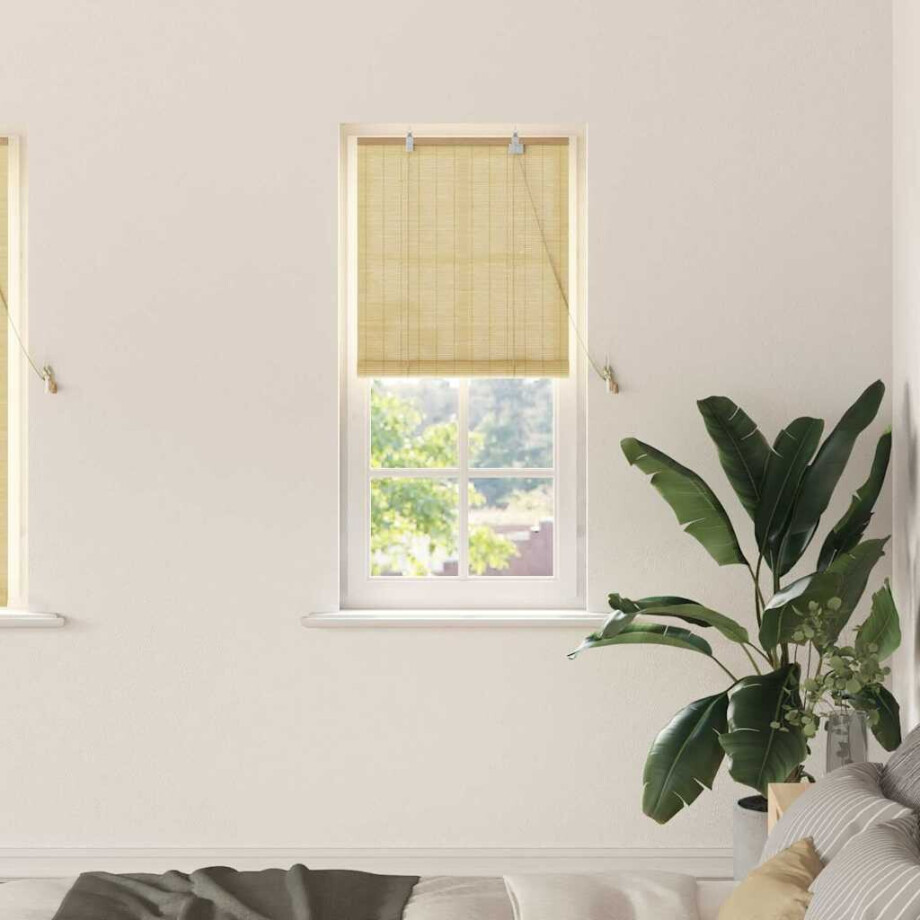 vidaXL Rolgordijn Natuur 60 x 160 cm Bamboe afbeelding 1