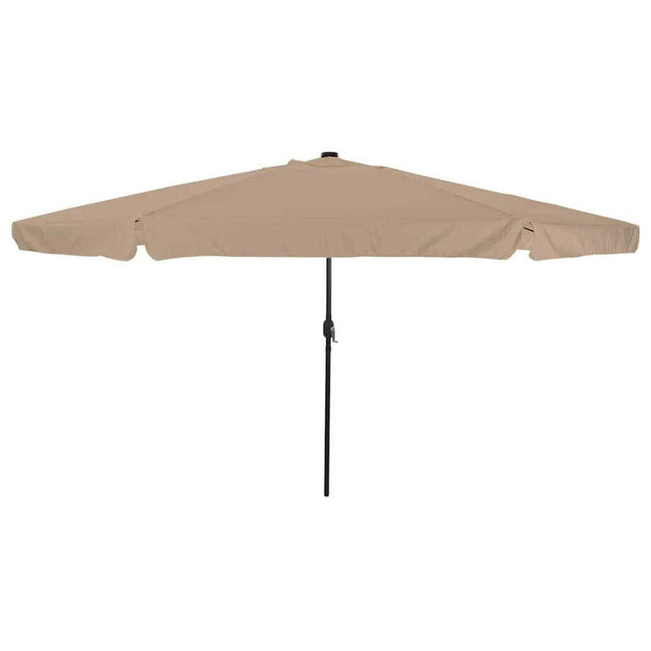 vidaXL Tuinparasol Taupe 395 x 395 x 245 cm Polyester afbeelding 1