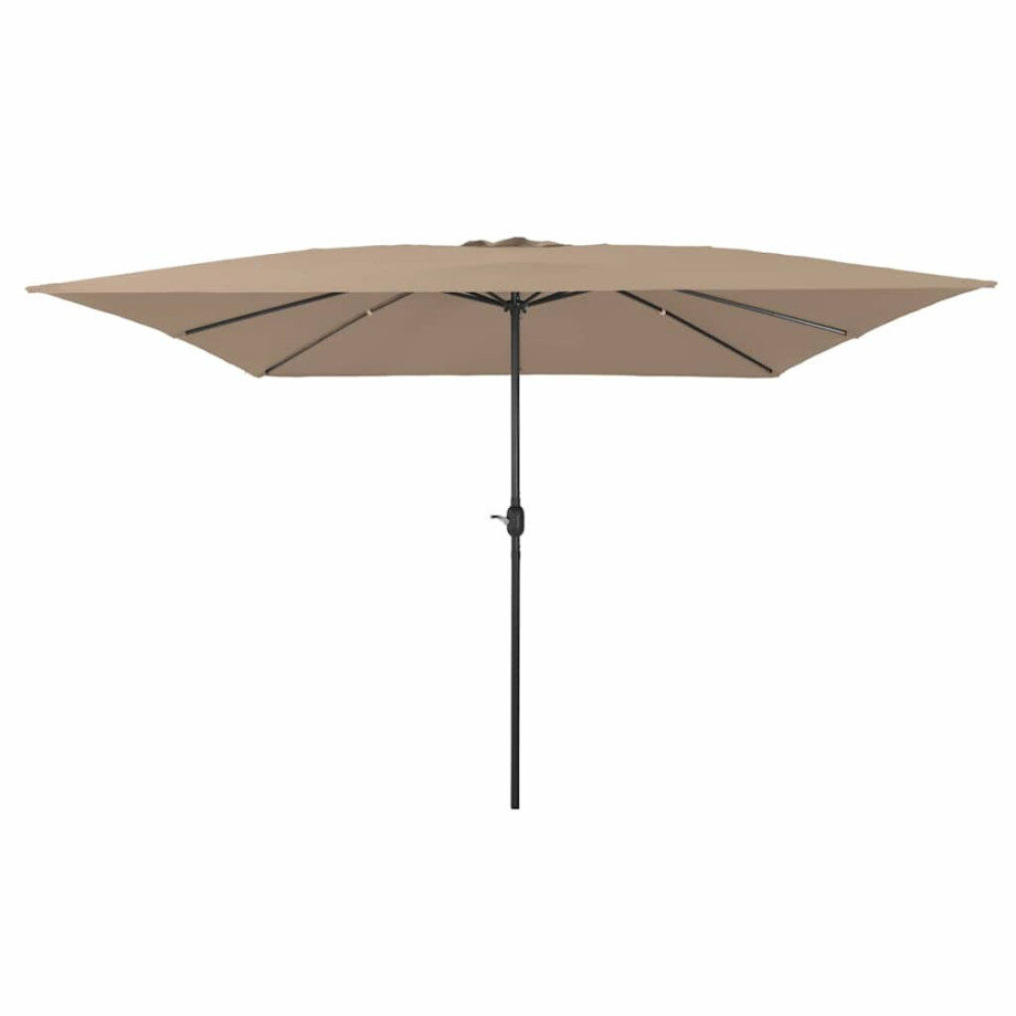 vidaXL Tuinparasol Taupe 295 x 295 x 245 cm Polyester en staal afbeelding 1