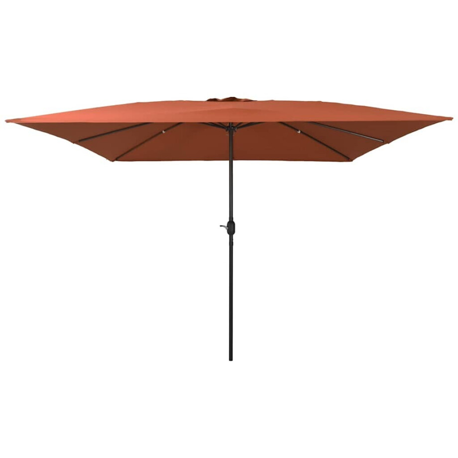 vidaXL Tuinparasol Terracotta 295 x 295 x 245 cm Polyester en staal afbeelding 1