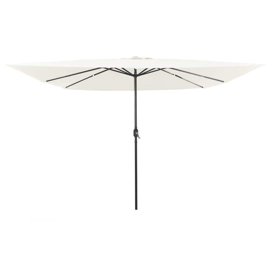 vidaXL Tuinparasol Zand 295 x 295 x 245 cm Polyester en staal afbeelding 1